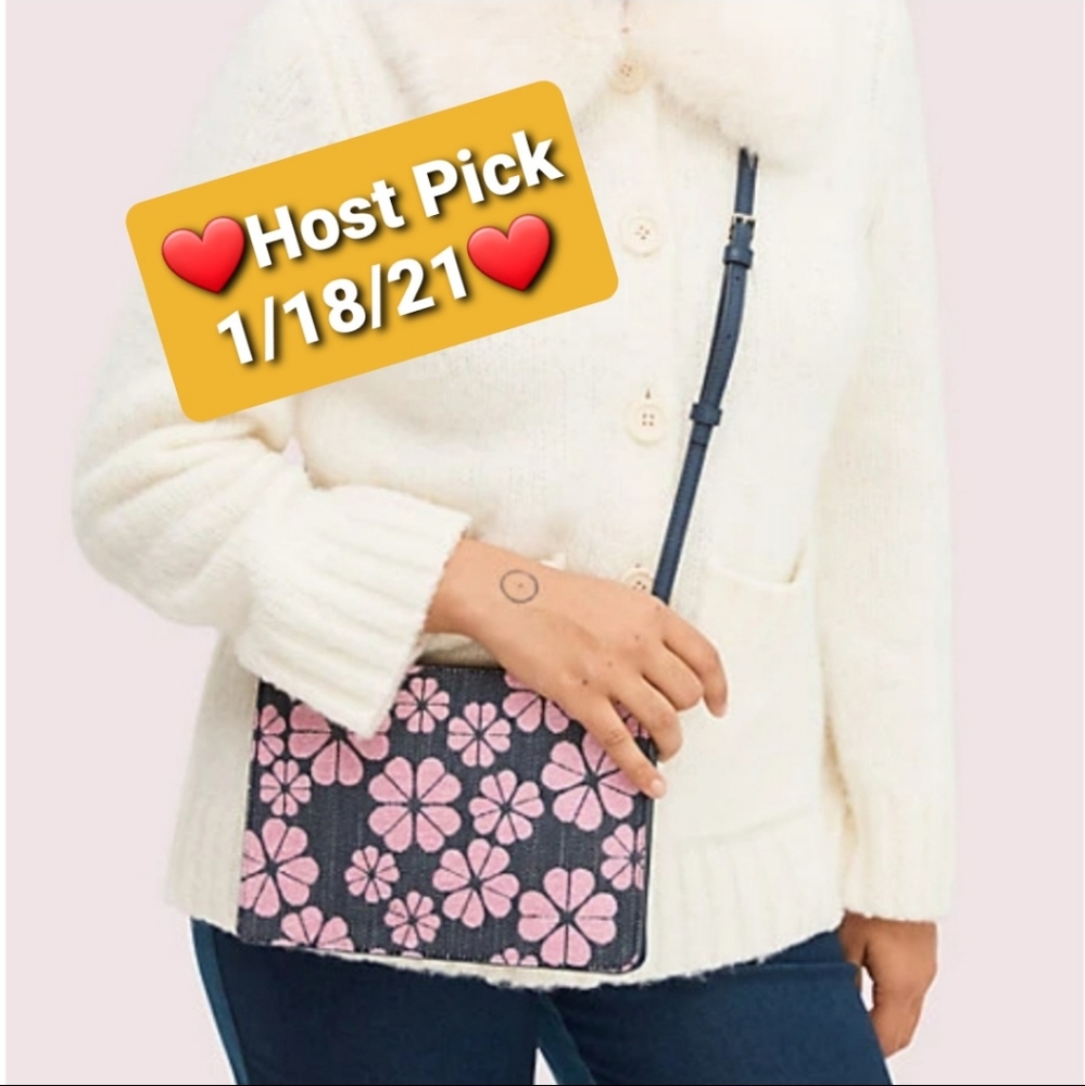 👀50% OFF 👀 NWT‼️ Kate Spade ♠️ Denim Floral Crossbody